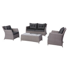 4PCS Delicada Wicker Salão Lounge ao ar livre mobiliário definição